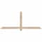 Ekena Millwork Eugene Smooth Timber Gable Bracket, Douglas Fir, 72"W x 30"H x 1 1/2"D x 3 1/2"F, 10/12 Pitch GBW072X30X0204EUG00SDF - alternate 1